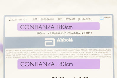Abbott 12784-01 Confianza ASAHI Intecc Guide Wire 0.014 inch x 180 cm (x)